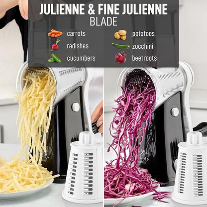 Zulay Kitchen Rotary Cheese Grater 5 Blade Cheese Shredder - Image 6