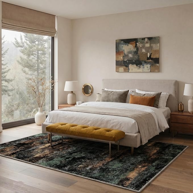 BEIMO Area Rugs 5x7 for Living Room Bedroom, Modern Abstract Machine Washable - Image 2