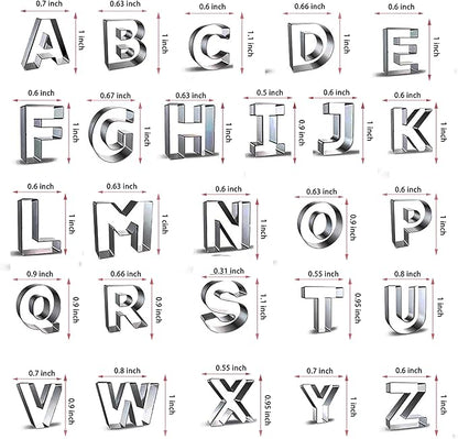 Alphabet Cookie Cutter Tool Set, Birthday Party Decorations - Image 2