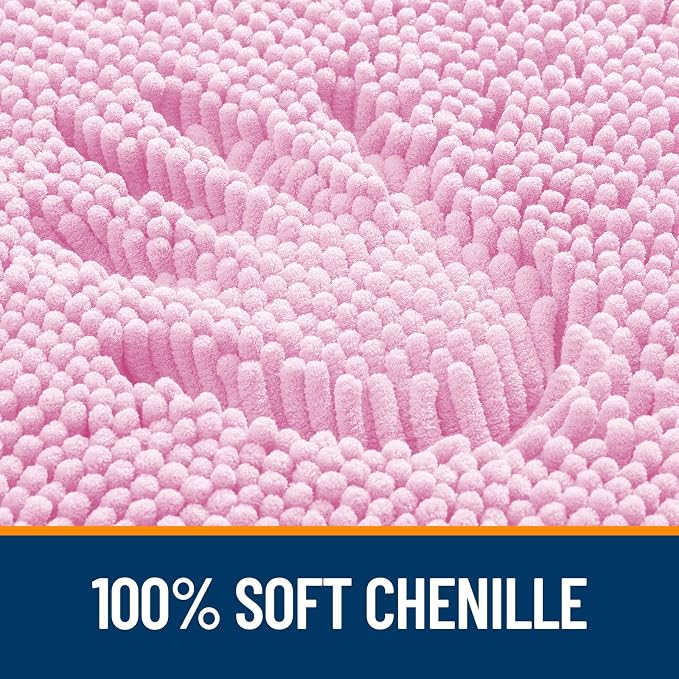 OLANLY Large Bathroom Rugs 40x32, Extra Soft Absorbent Chenille Bath Rugs - Image 3