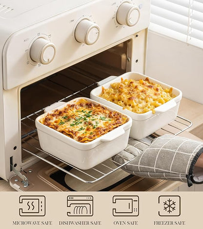 5x5 Small Baking Dish for Oven, 28 Oz Individual Ceramic Casserole Dish - Image 3