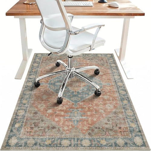 36"x60" Office Chair Mat for Hardwood Tile Floor, Under Desk Carpet Protector by BESBLEE