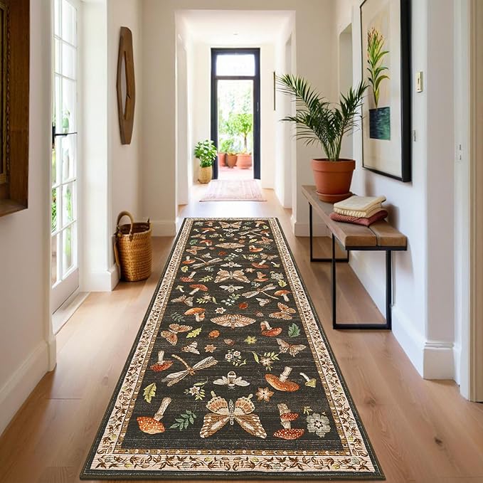 ROYHOME Mushroom Insect Washable Rug 2x6 Runners - Image 4