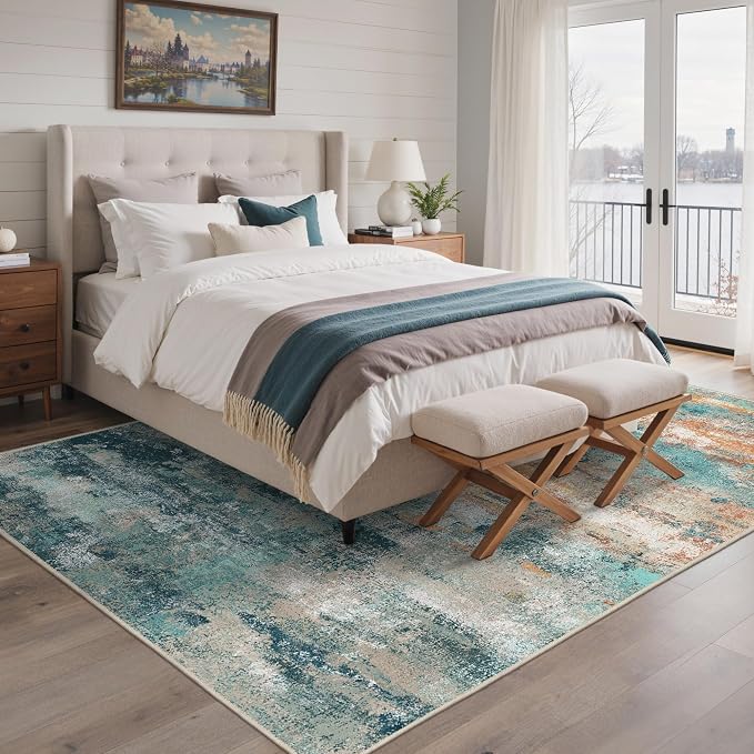 BEIMO Area Rugs 5x7 for Living Room Bedroom, Modern Abstract Machine Washable - Image 4