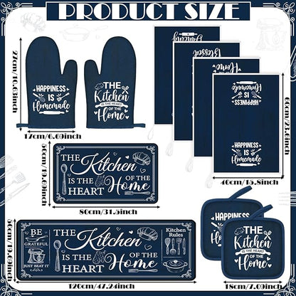 Fourluoo 10 Pcs Farmhouse Kitchen Decor and Accessories Set 4 Kitchen Towels 2 - Image 3