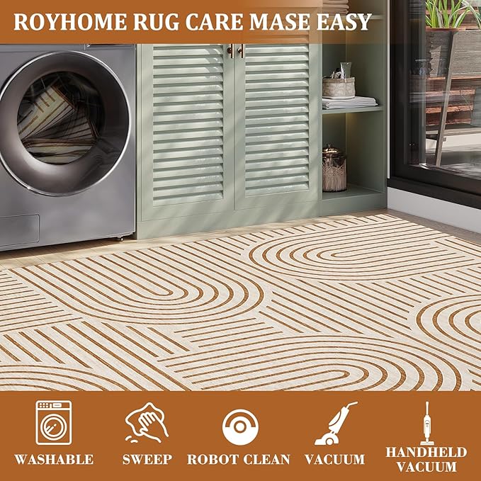 ROYHOME Washable Rug 4x6 Area Rugs - Image 5