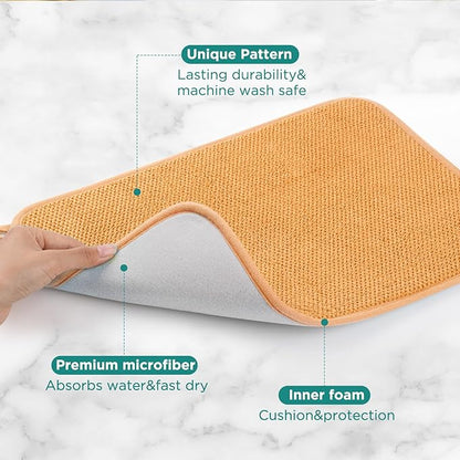 GeeRic Microfiber Dish Drying Mat, Super Absorbent Kitchen Dish Drying Pad - Image 3
