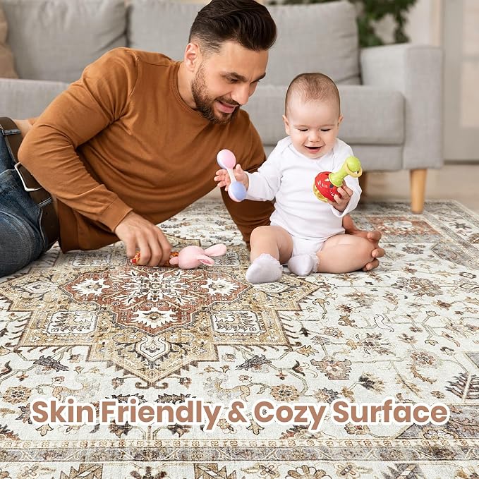 Vintage Living Room Area Rug 8x10 - Image 3