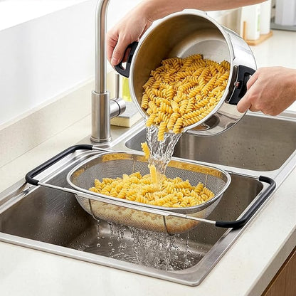 Suwimut 2 Pack Over the Sink Oval Colander - Image 5