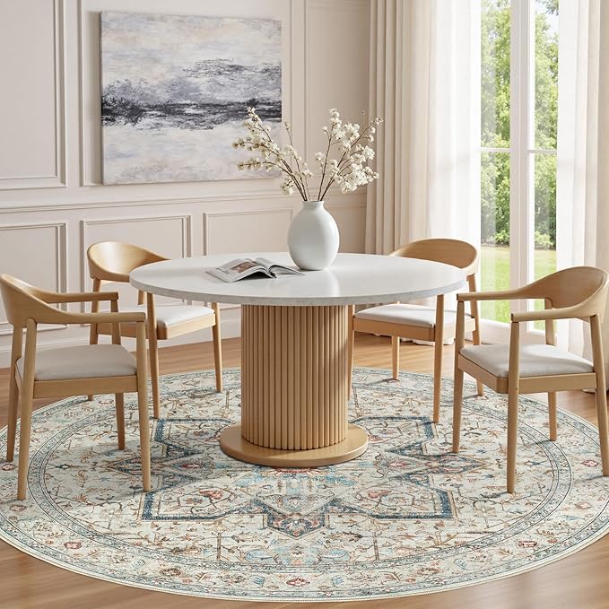 Tortania 6' Round Area Rug Living Room Rugs - Image 2