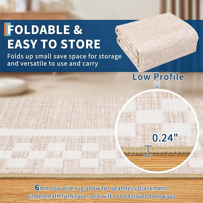 Rug Runners for Hallways 2x8 Washable Kitchen Runner Rug Non Slip Low Pile - Image 4