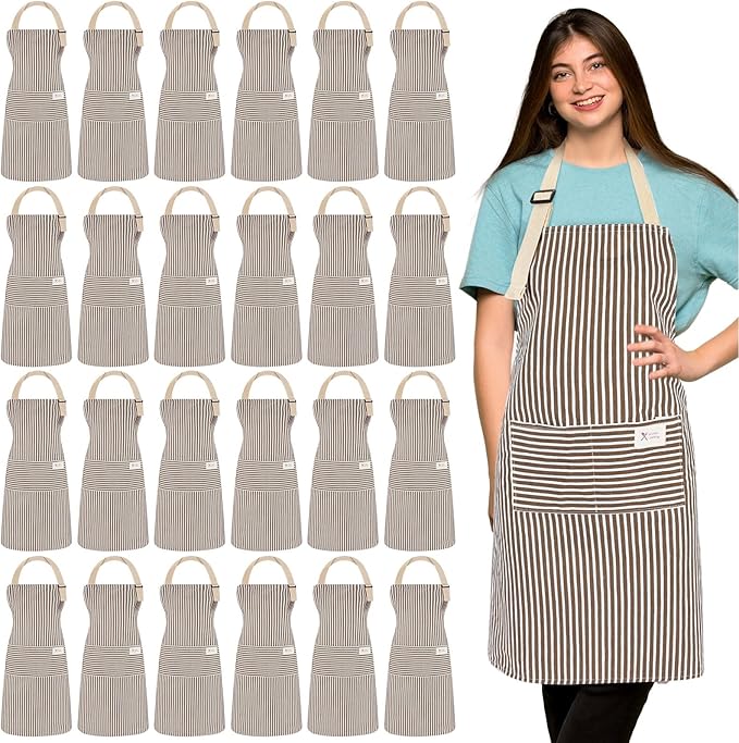 Janmercy 24 Pcs Aprons for Women Men by Janmercy