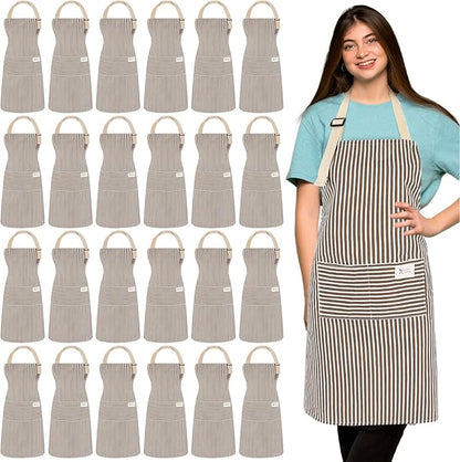 Janmercy 24 Pcs Aprons for Women Men by Janmercy