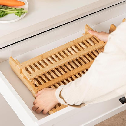 HBlife Bamboo Dish Drying Rack - Image 5