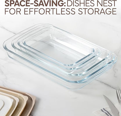 COOK WITH COLOR 8 PC. Glass Baking Dish Set with Lids - Image 4