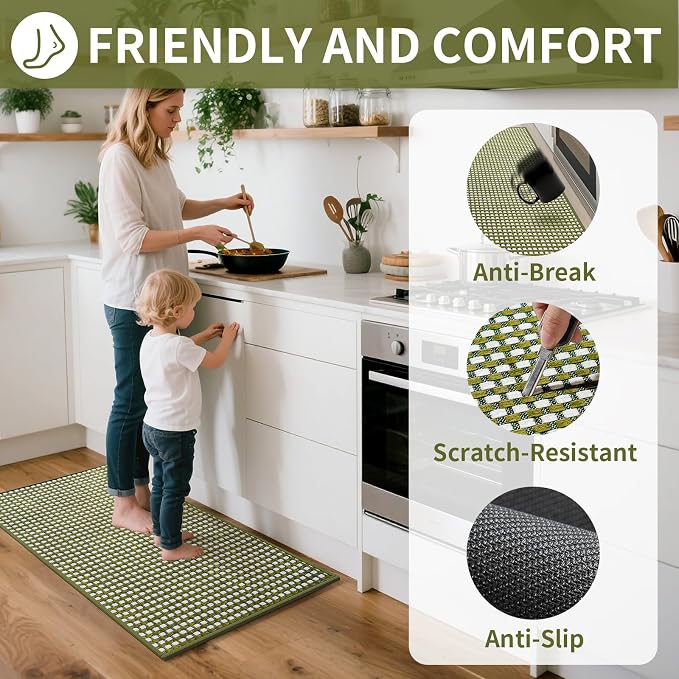 YDKGL Kitchen Runner Rugs Non Slip Washable, Super Absorbent Soft Chenille - Image 3