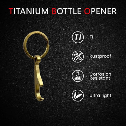 Titanium Bottle Opener, Small Keychain Beer Bottle Opener Can Opener - Image 5