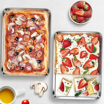 Homikit 1 Pack Quarter Sheet Pan, 9x13 Inches Stainless Steel Cookie Sheets - Image 7