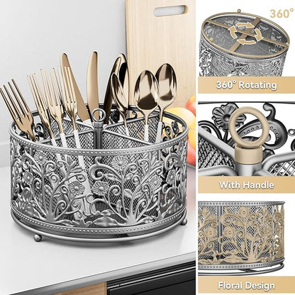 YIUKEA 360° Rotating Utensil Caddy - Image 5