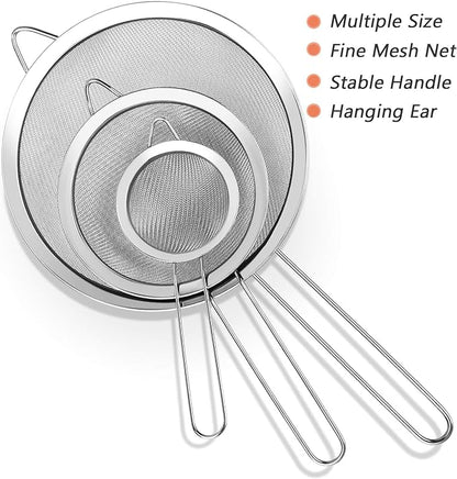 3Pcs Super Wire Extra Fine Mesh Strainer - Image 6