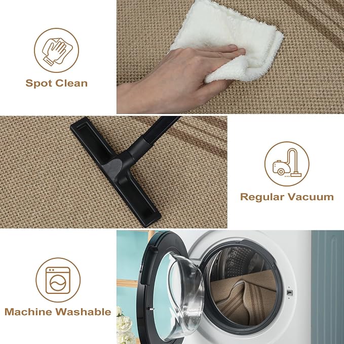Easy Jute Outdoor Mats for Front Door, 2x3 Small Washable Kitchen Rugs - Image 5