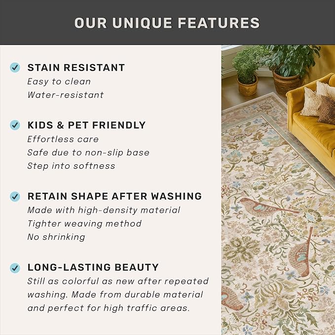 Hazo Haus Boho Long Bathroom Runner Rug 2x6 - Image 7