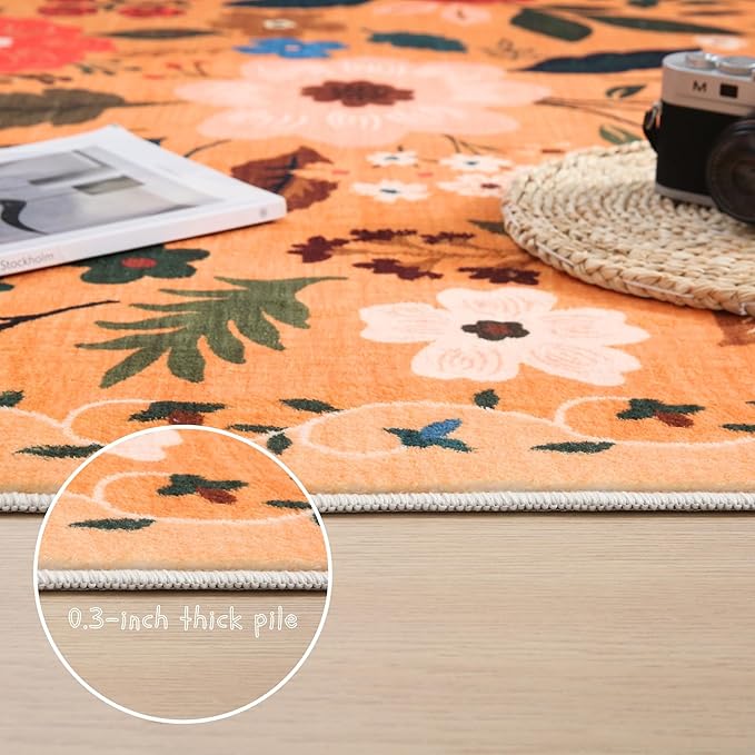 Rugcomf Area Rugs 8x10 Rug for Living Room Clearance Washable Boho Area Rug Non - Image 4
