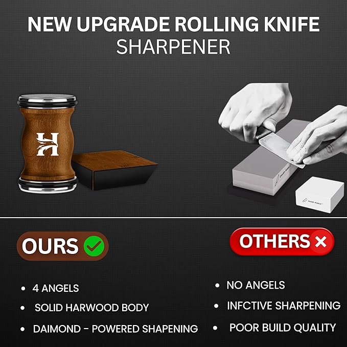 4 Angles High Carbon Stainless Steel Rolling Knife Sharpener - Image 9