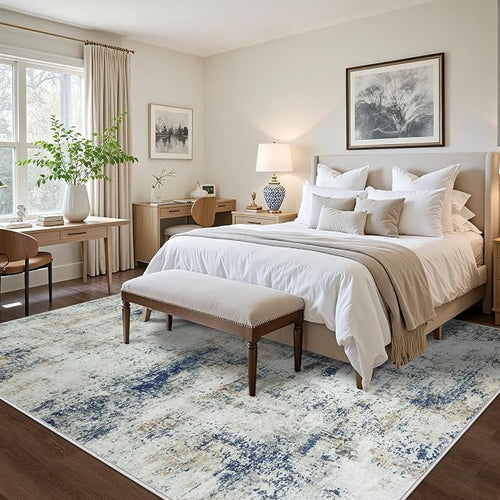 8x10 Area Rugs for Living Room Bedroom: Abstract Washable Rug - Image 2