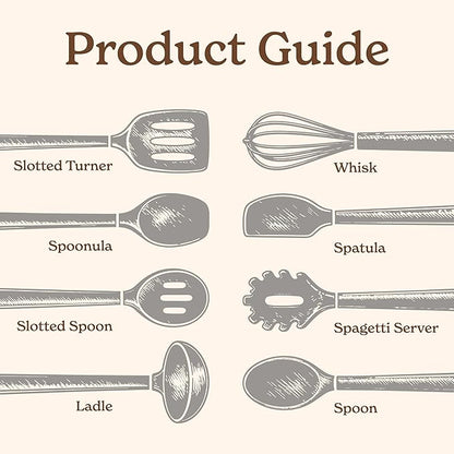 Country Kitchen Non Stick Silicone Utensil Set - Image 3