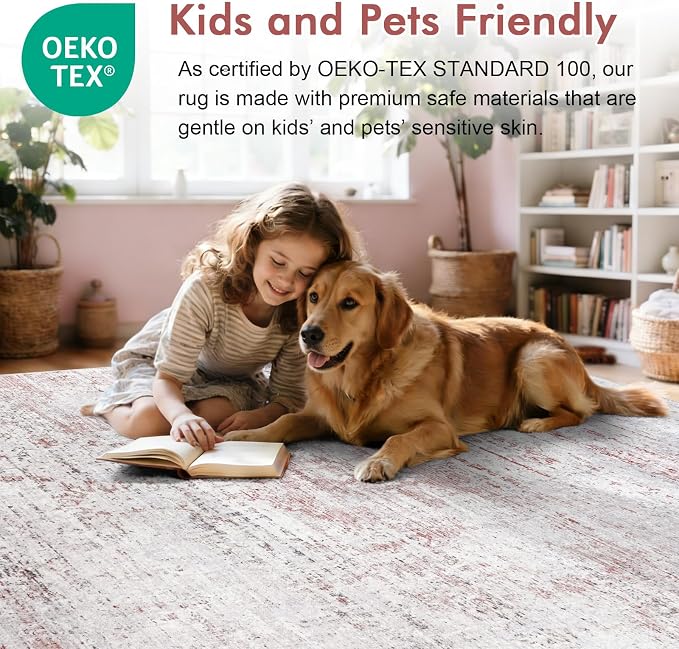 8x10 Ft Large Area Rugs for Living Room, Soft Non-Slip Washable Rugs Modern - Image 5