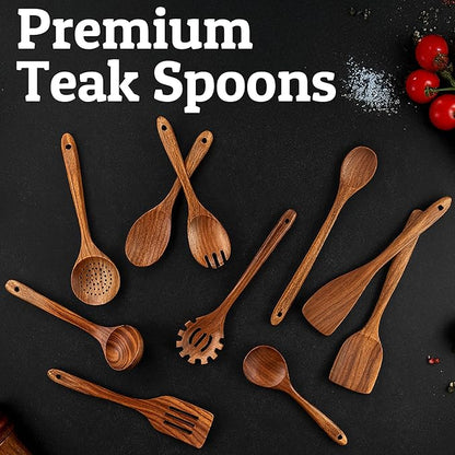 PriorityChef Premium Wooden Pasta Spoon - Image 7