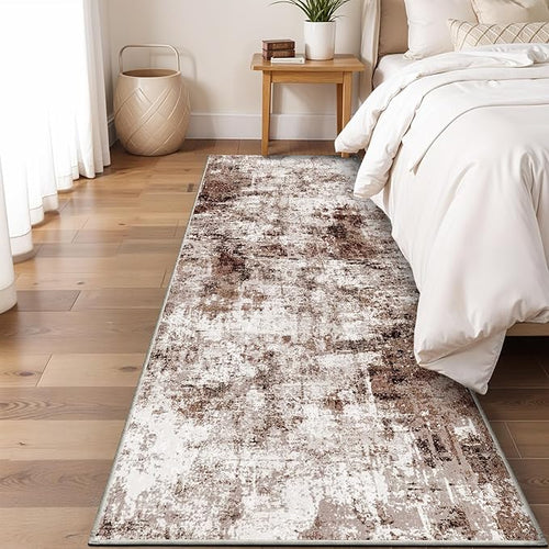 2x8 Washable Runner Rugs for Hallway: Easy-to-Clean Abstract Runners for by WIEVEDENS