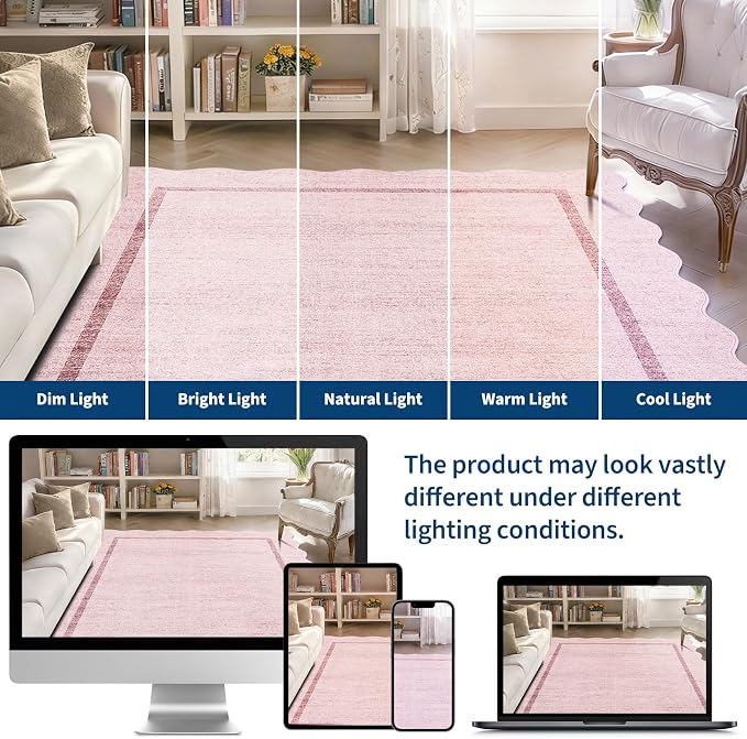 GarveeHome Scalloped Washable Runner Rug 2x6 Runner Non Slip Kitchen Rug Modern - Image 9