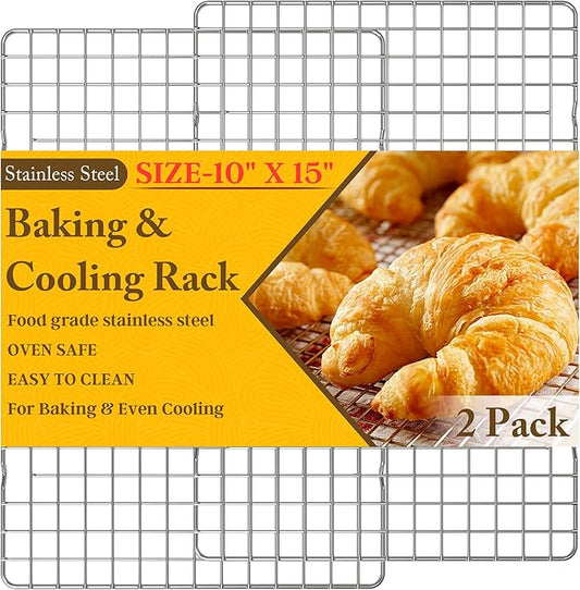 2PCS Cooling Racks for Cooking and Baking by QukakaHomeCare