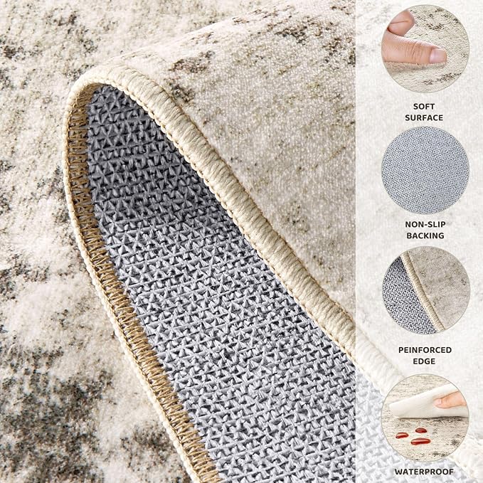 UERMEI 5ft Round Area Rug Living Room Rugs - Image 7