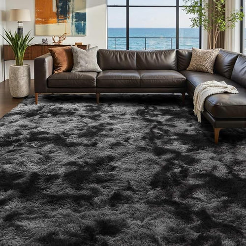 9x12 Ft Extra Large Shag Rugs for Living Room, Tie Dyed Ultra Soft Fluffy Furry - Image 2