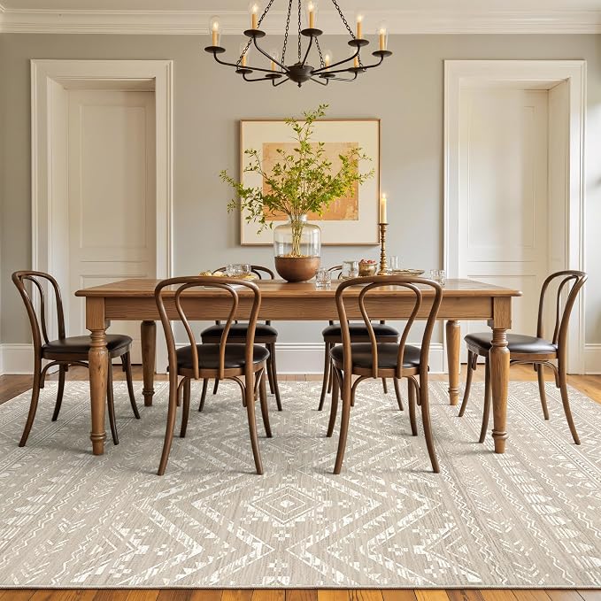 Miukiki 5x7 Area Rug for Living Room Moroccan Washable Rugs Non Slip Indoor - Image 8