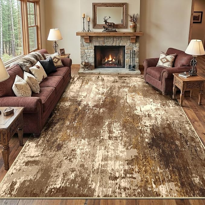 RELEANY Washable Area Rugs 5'x7' Non-Slip Modern Abstract Soft - Image 9