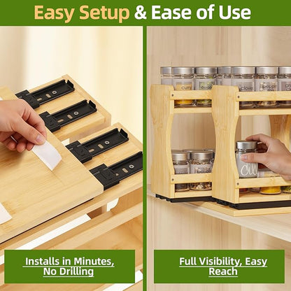 BAMEOS Pull Out Spice Rack Organizer - Image 7