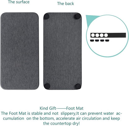NiuYichee 2 Pcs Water Absorbing Stone Trays, Kitchen/Bathroom Sink Soap Dish - Image 6