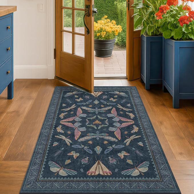 Washable 3x5 Indoor Rugs for Entryway, Non Slip Vintage Area Rug for Kitchen - Image 3