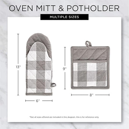 DII Buffalo Check Kitchen Collection, Classic Farmhouse Kitchen Set, Oven Mitt - Image 8