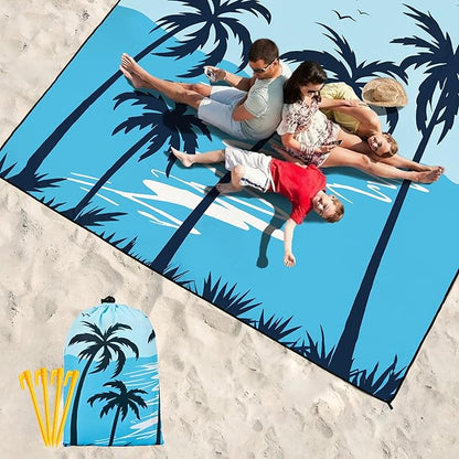 HIHOHO Beach Blanket Waterproof Sandproof Extra Large Beach Mat 79" X - Image 6