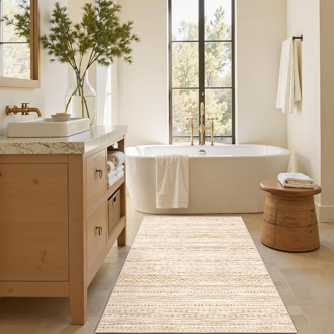 3x5 Washable Rug Moroccan Small Entryway Rug Non Slip Indoor Floor Carpet - Image 7