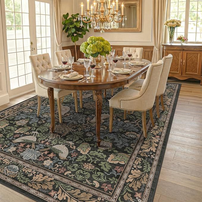 Hazo Haus Washable Living Room Rug 7x9 by HazoHaus