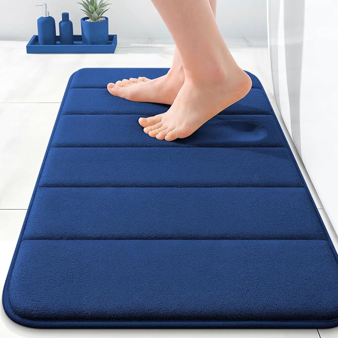OLANLY Memory Foam Bath Mat 24x16, Super Soft Absorbent Bathroom Rugs, Quick Dry by OLANLY
