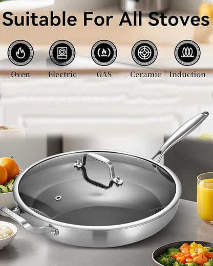 14-Inch Nonstick Hybrid Frying Pan - Image 5