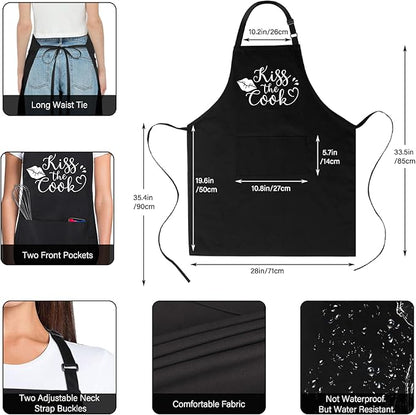 Xornis 100% Cotton Funny Apron for Men Women Adjustable Bib Aprons - Image 3