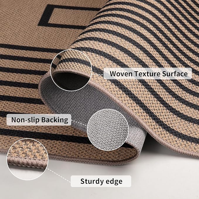 Tangsoo Easy Jute Area Rug 4x6 Washable Rug - Image 3